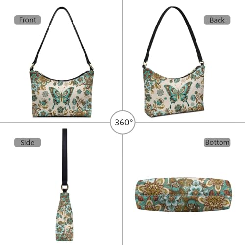 Image of Handbag for Women Leather Underam Shoulder Bag with Zipper Fashion Work Purse Waterproof Travel Wallet