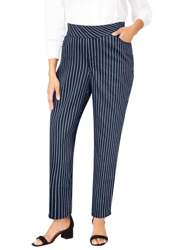 Jessica London Women's Plus Size Comfort Waist Stretch Denim Straight Leg Jean