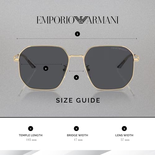 EMPORIO ARMANI EA2154D 57MM Pilot Sunglasses For Men +BUNDLE with ACCESSORY EYEWEAR KIT4