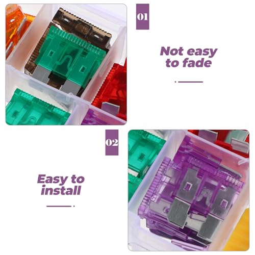 Kit de 50 fusibles mini automotrices para auto, RV y motorhome, repuestos compactos de protección eléctrica, material zinc y policarbonato, marca BUGUUYO miniatura 3