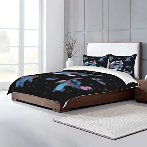 Furdaych Anime Patterns Printed Bedding Sets Cartoon Duvet Cover Set 1 Duvet Cover Set With 2 Pillowcases Twin 68 * 86In 05 #TOP1