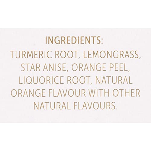 Image of Twinings Superblends Soothing Turmeric Orange & Star Anise Flavoured Herbal Tea, Caffeine-Free, Supports Digestion, 18 Tea Bags,36 Grams
