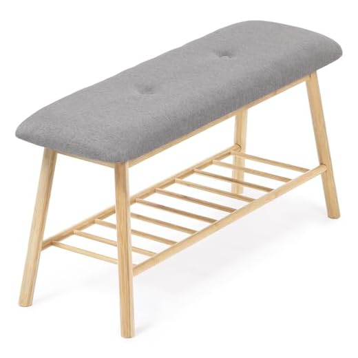 IDMarket – Banco de entrada acolchado de bambú