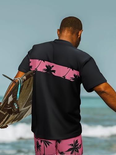 Men's 2-Piece Short Sleeve T-Shirt and Shorts Set for Beach Vacation Pajama Sleepwear Casual Loungewear2