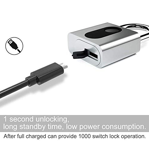 Image of Fingerprint Padlock, Smart Digital Padlock Fingerprint Gym Locker, for School, Travel Suitcase, Backpack, Laptop