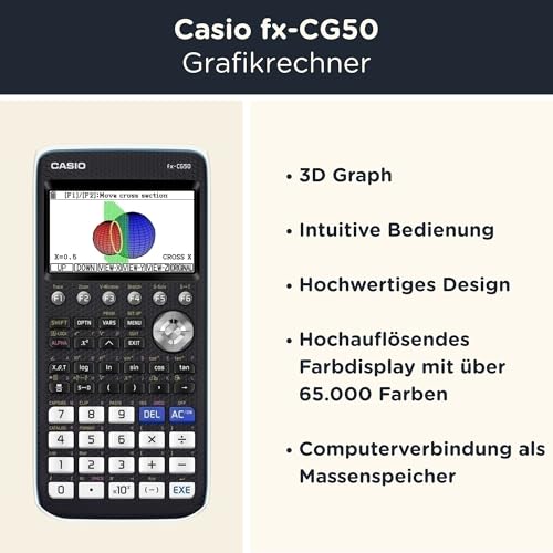 Casio fx-CG50 inkl. WYNGS Schutztasche Schwarz - Grafikrechner - Basic Set