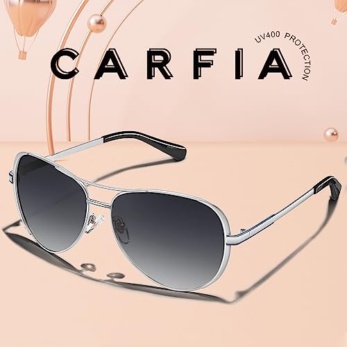 CARFIA Polarized Sunglasses for Women Trendy Retro Classic Pilot Sun glasses CA53883