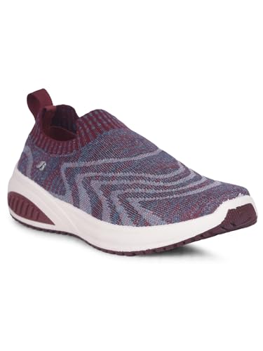 Image of Bata 5895 Fiona Maroon Slipon Shoes for Women | Perfect for Walking,Running, Gym | All Day Comfort | Walking | Lightweight.