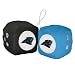 NFL Carolina Panthers Fuzzy Dice,one black, one lt. blue w/ logo,3"