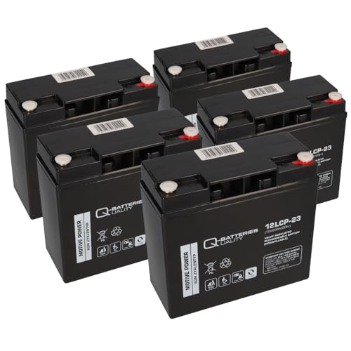 Akkusatz 5X 12V 23Ah Kompatibel Zu 6 DZM 20 60V 20Ah - Langlebig - Wartungsfrei - Zuverlässig - Ersatzakku - Akku - Batterie - Stromversorgung