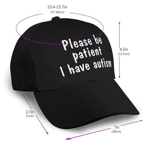 Please Be Patient I Have Autism Bonnets Curved Brim Mesh Baseball Cap Casual Sun Hat Unisex2