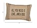Primitives by Kathy 15 X 10 Accent Throw Pillow - All You Need is Love and a Dog, 22559