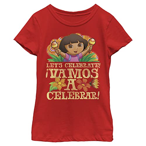Nickelodeon Dora The Explorer Cinco De Mayo Girls Short Sleeve Tee Shirt