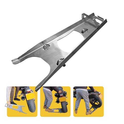 Kurflo Motorrad Rangierhilfe Motorrad-Dolly mit Mittelständer und Rolle Cruiser Motorbike Stand Motorradroller bis 300 kg Motorrad seitlich verschiebbar