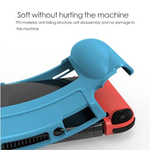Image of Brain Freezer Protective Clear Cover with TPU Grip Compatible with Nintendo New Switch OLED 7 Inch Console and Joy-Con Controller (2021), Blue (Device not Included)