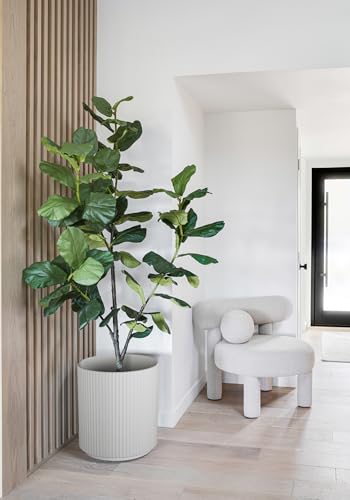 Image of Veradek Demi 20 in. Round White Plastic Planter DMV20W