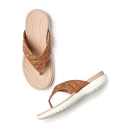 Image of Marc Loire Women's Comfortable Flip Flop Casual T-Strap Flats Slippers