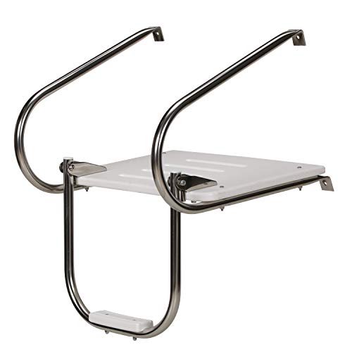 Seachoice Poly Swim Platform, Inboard/Outboard, Stainless Steel, High-Strength Polyethylene Platform