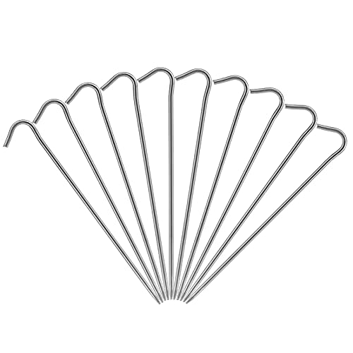 YIWENG 6pcs / 10pcs Titane Tent Pegs Titanium Tent Nails Camping en plein air Tente Camping Tent Bend Crochet,Tente ongles tente de camping Accessoires de tente Clous De Tente métal accessoire de tent
