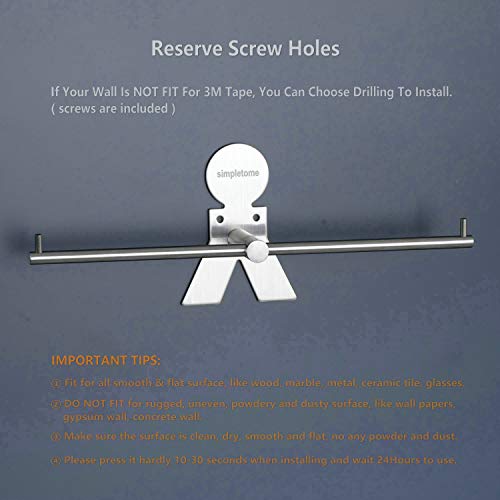 Simpletome Clothes Hanger Storage Rack Organizer Wall Mount Adhesive Or Drilling Installation(Human Shape,10.8") #TOP1