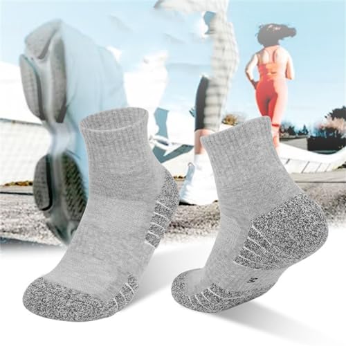 Outdoor Sports Socks with Thickened Towel Soles, Mountaineering and Hiking Socks,(Gray)2