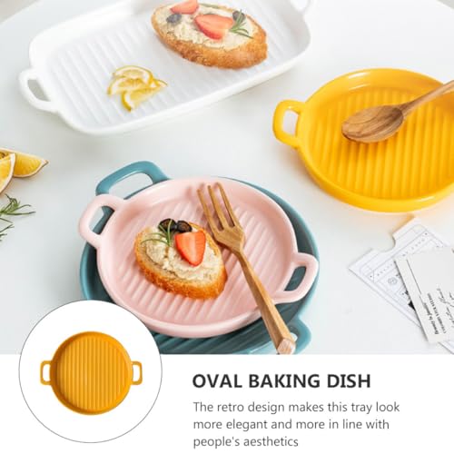 Plat de pâtisserie maison rétro et élégant en céramique véritable
