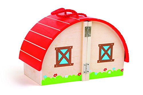 small foot Spielwelt Bauernhof aus Holz, tragbarer Holzbauernhof mit Zubehör, für Kinder ab 3 Jahren, 10124 – Bild 4