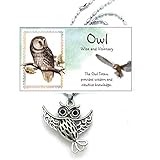 Smiling Wisdom - Owl Hollow Necklace Gift Set - Spirit Totem Animal Jewelry For Children, Tweens, Teens, Girls, Friends - Christmas Gifts - Limited Edition
