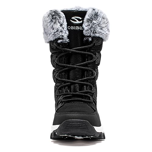HOBIBEAR Women's Waterproof Winter Snow Boots Lightweight Warm Faux Fur Lined Mid-Calf Booties3
