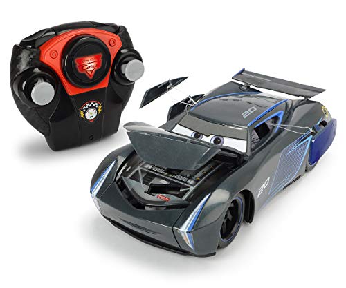 Majorette - 213084019 - Cars 3 - Voiture Radio Commandée - Jackson Storm - Fonctions Crash et Turbo - 1/24