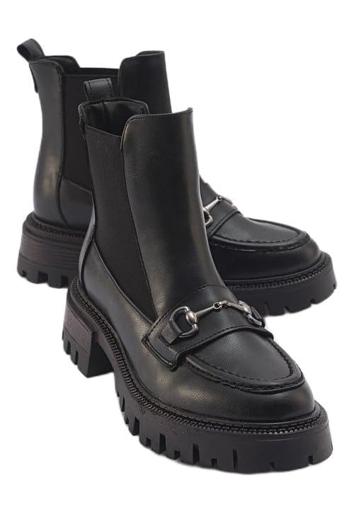 Prologue Vesper Black Buckled Chelsea Boot Women