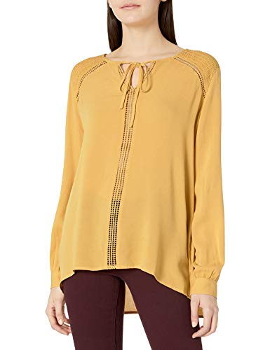 Jack by BB Dakota Women's Peasant Blouse, Light Butterscotch, Small
