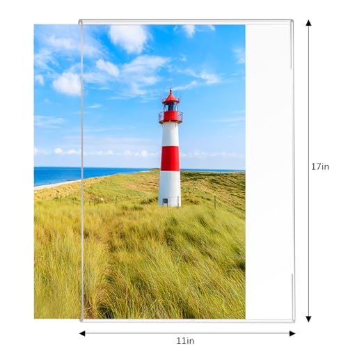 Ludery 11X17 Acrylic Picture Frames,Set Of 4 Clear Photo Frame For Wall,Clear Frameless Picture Frames 11 X 17,Floating Hanging Picture Frames 11 X 17 For Home thumb #1