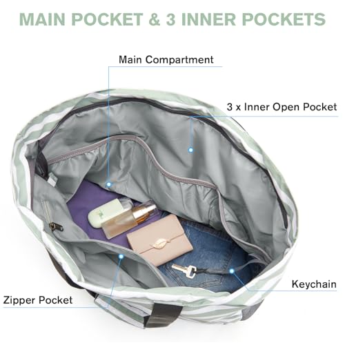 Image of G4Free Beach Bag, Waterproof Sandproof Beach Tote Bag, Large Capacity Foldable for Women
