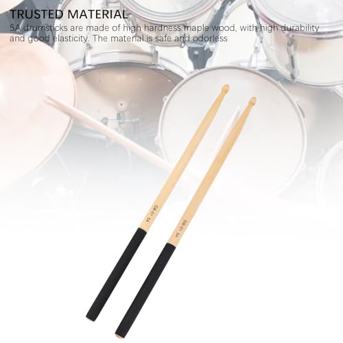 Baquetas de madera de arce 5A con punta formada para batería miniatura 6