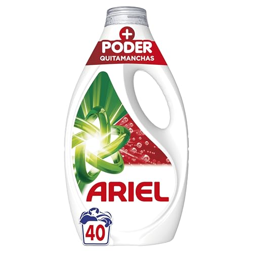 Ariel Detergente Lavadora Liquido, 40 Lavados, Jabon Extra Poder Quitamanchas, Limpieza Profunda