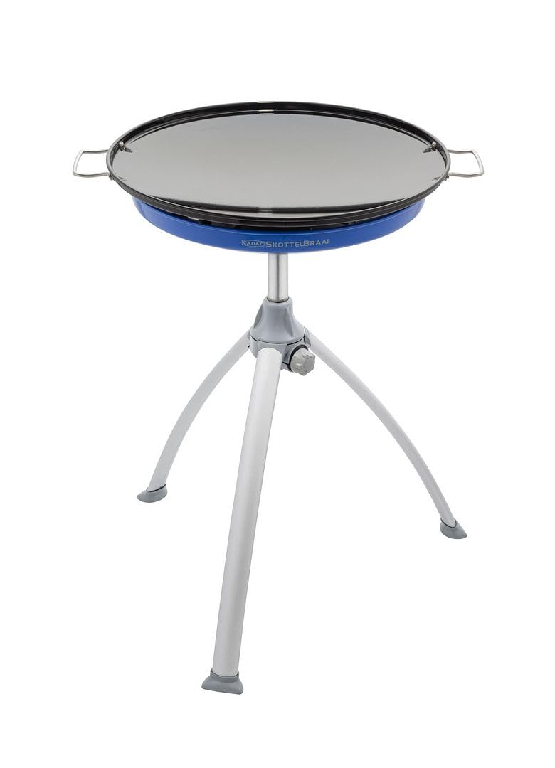 CADAC Skottelbraai Original 28-37mBar Barbecue Noir Gris Bleu avec Support de Casserole et Sac de Rangement