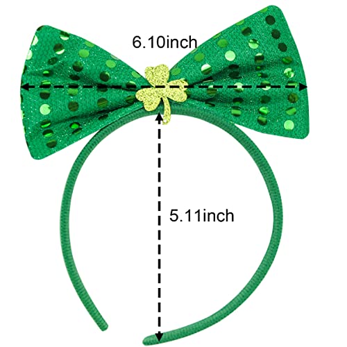 St-Patricks-Day-Headband-Green-Sequins-Bowknot-Headbands-Patricks-Day-Hair-Hoops-Shamrock-Clover-Headband-Leprechaun-Hat-Headpieces-Festival-Costume-Accessories-for-Women-and-Girls