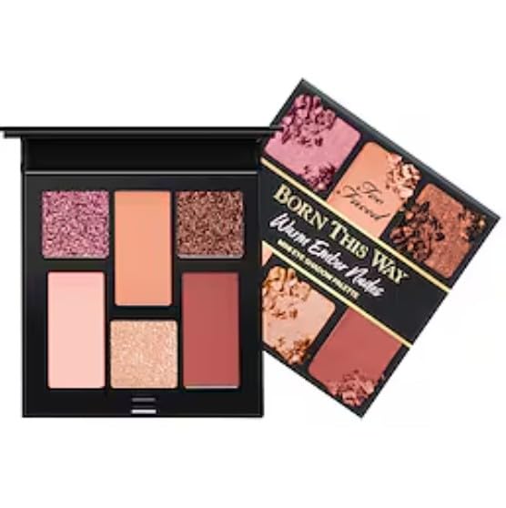 TOO FACED COSMETICS ORIGINAL | PALETA DE SOMBRAS DE OJOS | BORN THIS WAY | by BELLA (WARM EMBER NUDES, 6 sombras | 5.7 g (Paquete de 1))