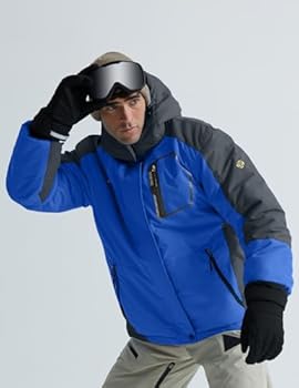 GEMYE Waerdichte Kijacke Für Herren Winddichte Fleece Outdoor Winterjacke Mit Kapuze 5 2