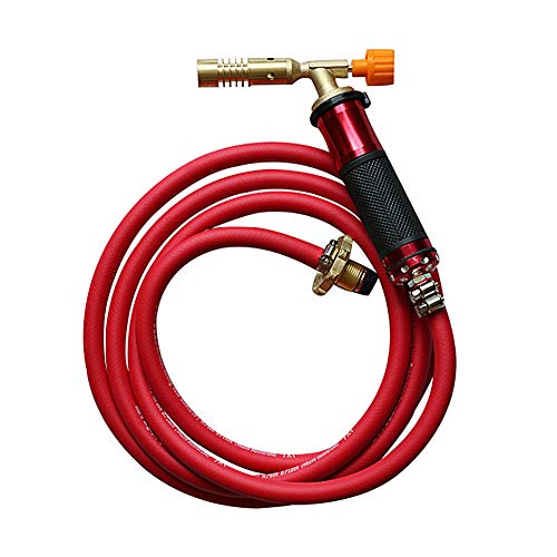 Torcia A Propano per Brasatura, Kit Torcia Propano - Pistola della Torcia A Gas, con Tubo da 2,5 M, Alta Temperatura Universale Saldatura A Vento Freddo