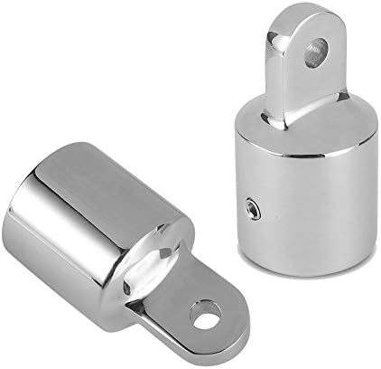 Amadget 2 PCS 3/4'' Bimini Top Caps Tube Canopy Hardware, Eye End Top Fitting Marine 316 Stainless Steel, Fits 3/4" OD Round Tubing
