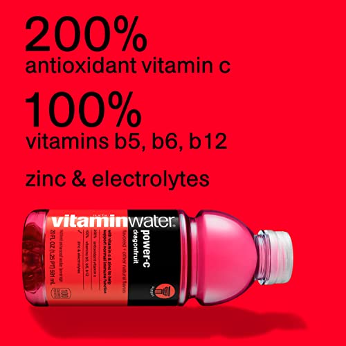 Vitaminwater Power-C Electrolyte Enhanced Water W/ Vitamins, Dragonfruit Drinks, 20 Fl Oz, 12 Pack #TOP1