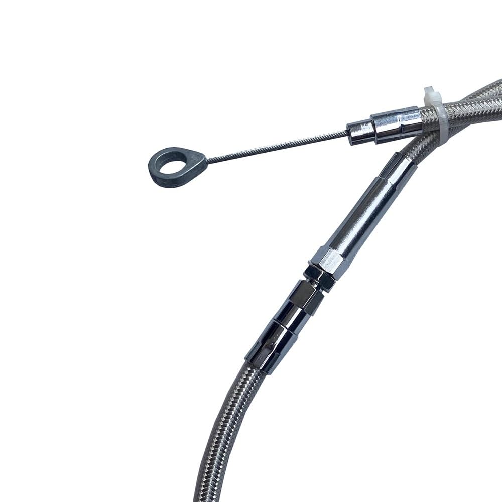Cable de embrague trenzado acero inoxidable, 160CM, 63 ", para Touring para Softail para Dyna para Sportster XL 883 1200 1990 y posteriores
