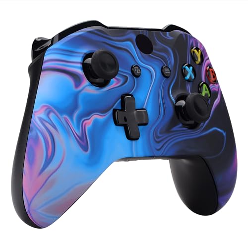 eXtremeRate Carcasa para Xbox One S X Accesorios Funda Delantera Protectora de la Placa Frontal Cubierta Antideslizante para Xbox One X S Control-Model 1708 (Origen del Caos) - imagen 4