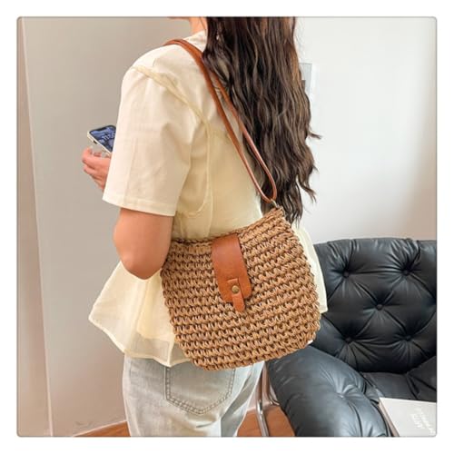 Small Straw Crossbody Sling Bag for Petite Women - Boho Woven Beach Purse for Summer & Travel3