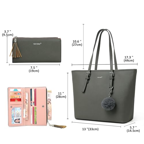 Image of TANTOMI Tote Bags for Women, Handbags and Womens Purses Shoulder Purse Set for Travel Work