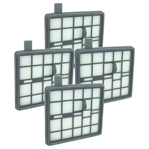 vhbw 4x Filtro compatible con Nilfisk Meteor aspiradora - filtro Hepa gris blanco