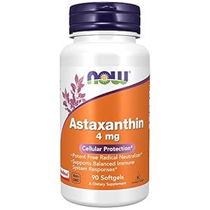 NOW Supplements, Astaxanthin 4 mg derived from Non-GMO Haematococcus Pluvialis Microalgae and has naturally occurring…
