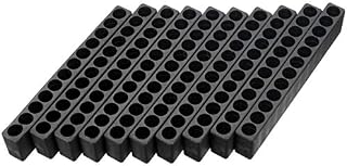10 Pieces 12 Holes Hex Bit Organiser Screwdriver Bit Holder Plastic 1/4 Inch Hex Shank Drill Bit Storage Case